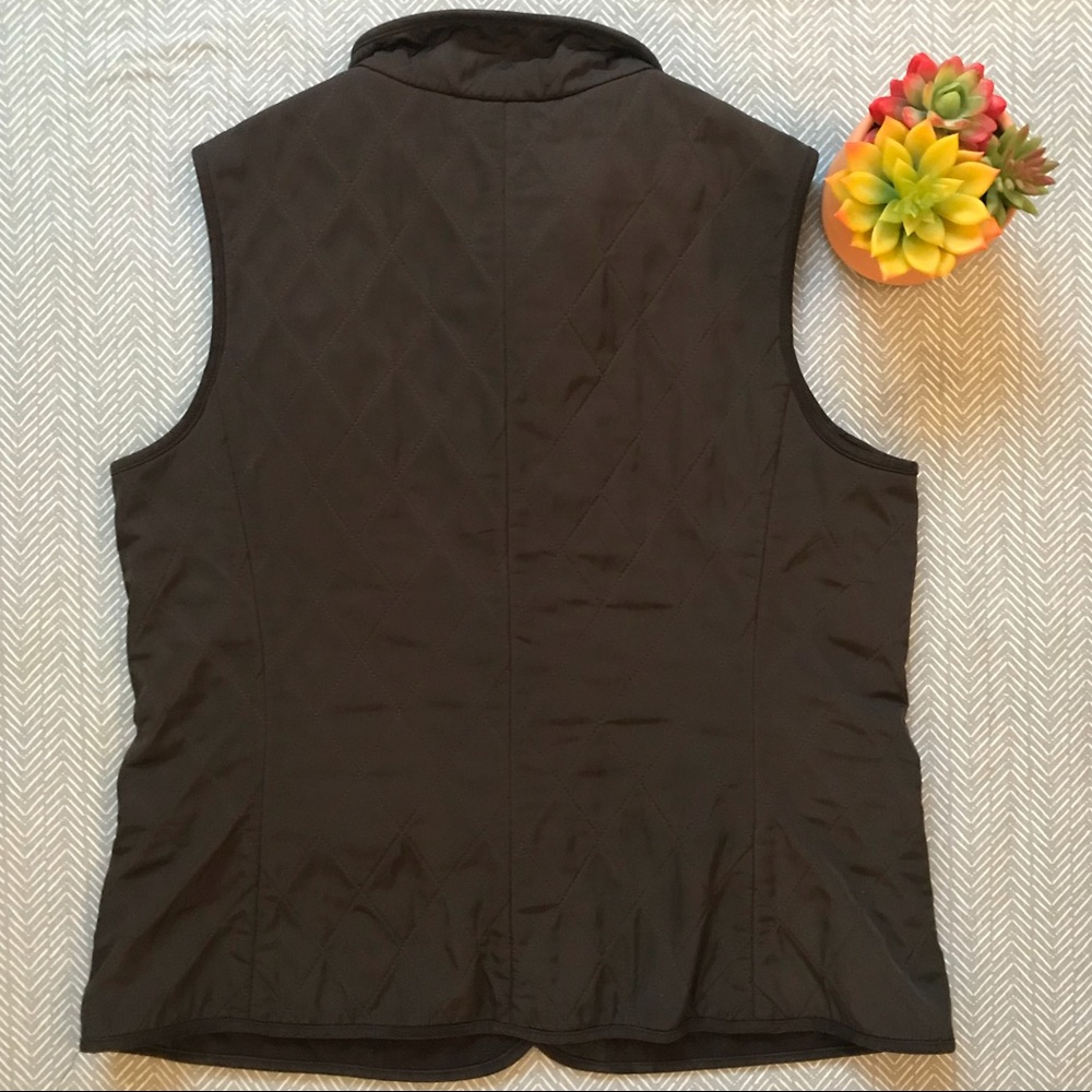 Talbots Brown Quilted Vest - Picture 2 of 4
